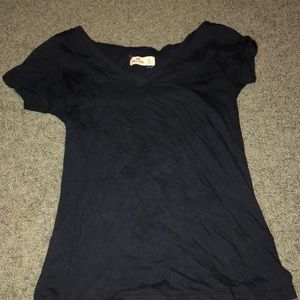 navy blue v-neck